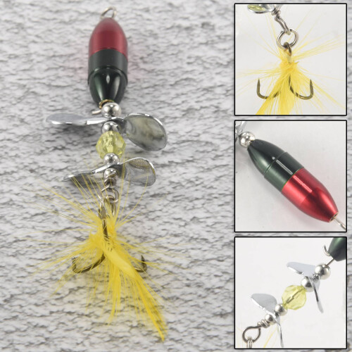 Long Casting Spinner Bait Fishing Lure Double Tail 2