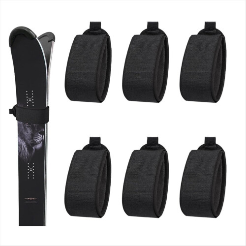 6PCS Ski Fastener Straps Adjustable,Ski for Carryi 1