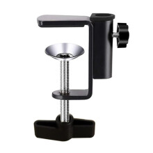 Aluminum CClamp Clip Mount for Camera/Monitor, Desktop and Table Mount Holder for Microphone and Tablet, Black