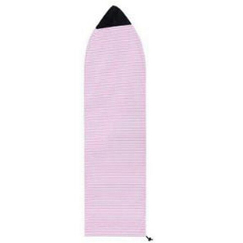 Surfboard Sock Cover 6Ft Pink and White Stripe Pro 1