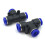 100Pcs PE Pneumatic Fittings Fitting Plastic T Typ 7