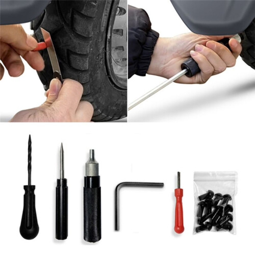 7 Pcs Car Motorcycle Tire Repair Plug Tools Set Wh 2