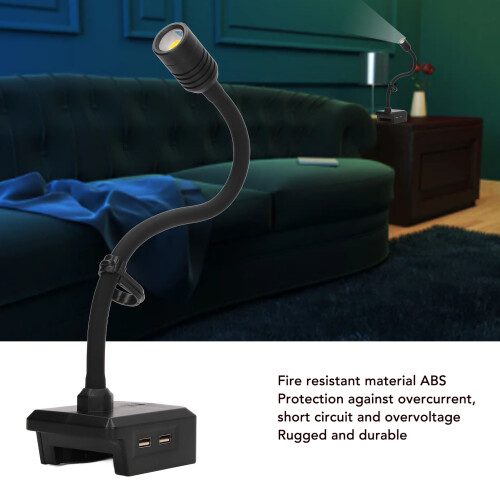 Aufladbare LED-Gelenkarbeitsleuchte mit 2 USB-Anschlüssen, IP65 1