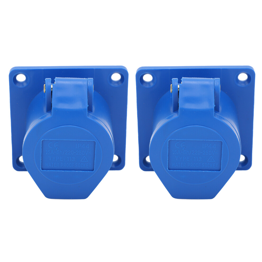 2Pcs Industrial Power Socket 16A Waterproof 220-250V Ip44 4921378977991