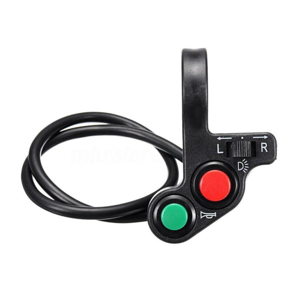 Motorcycle Handlebar Control Switch With Horn Turn Signals On/Off For Atv Scooter Light 9199774007115