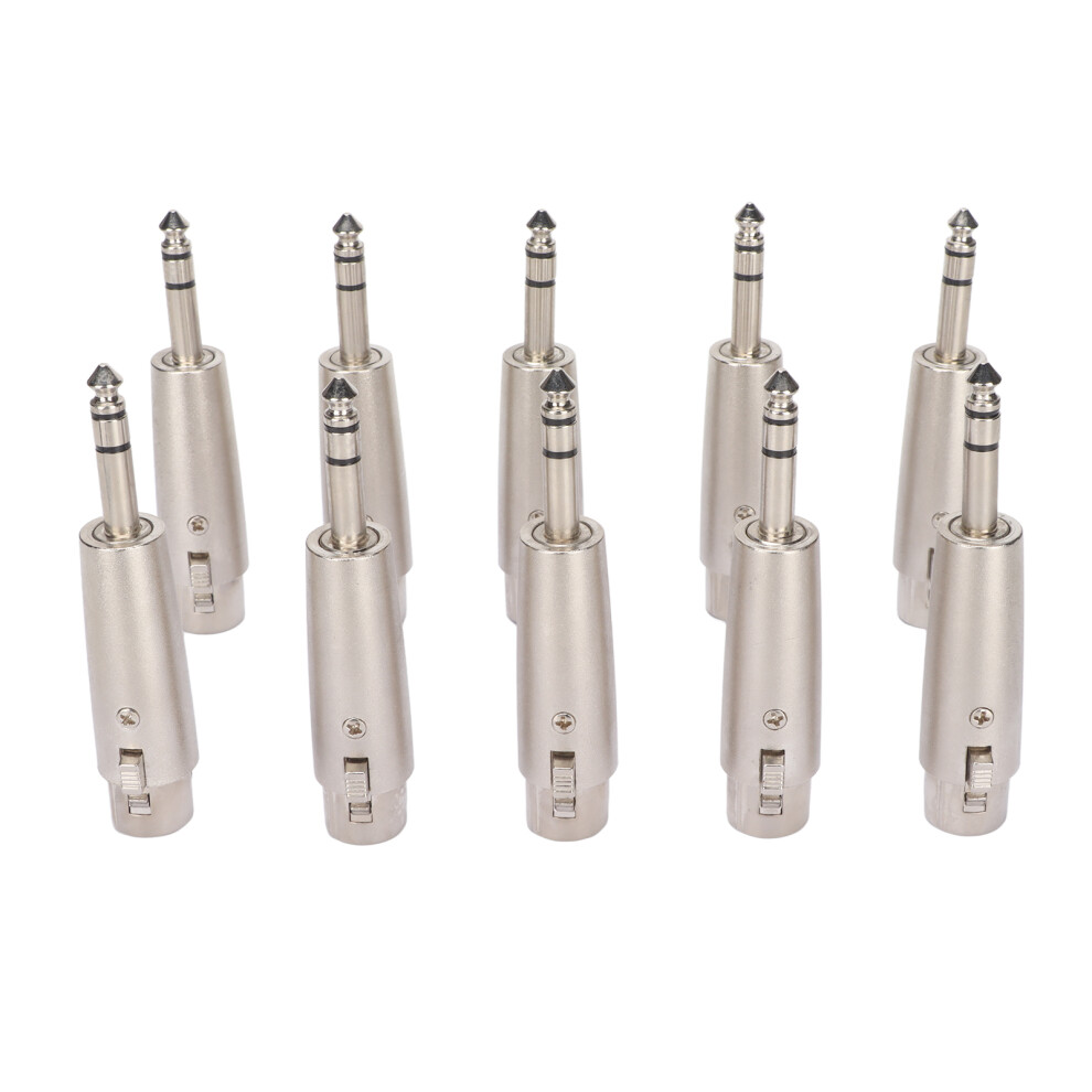 10Pcs 1/4 Trs To Xlr Female Adapter 6.5Mm Stereo Balanced Connector 8741375235209
