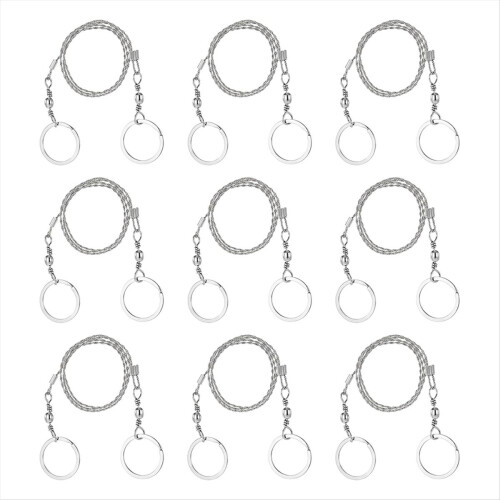 9 Pcs Wire Saw Survival, Stainless Steel Cable Han 1