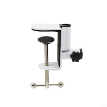 Metal Desktop Mounting Clamp HeavyDuty CShape Cantilever Bracket 360Degree Rotating Holder Sponge Protective Pad White