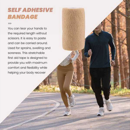 12 Packs Self Adhesive Cohesive Bandage, 10X450cm, 2