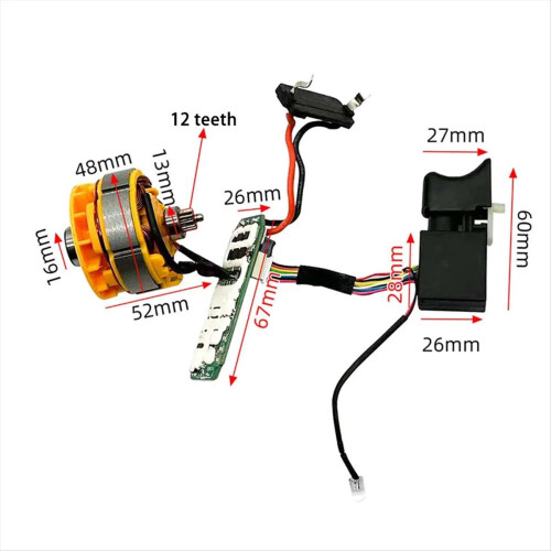 16.8V 12teeth Brushless Electric Drill Assembly Mo 2