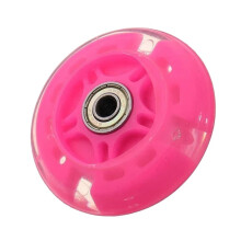 Roller Skating Wheels 80mm PU Flashing LED Light Wheels For Mini Scooter Pink