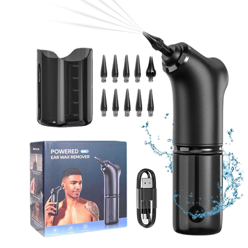 1/2 Ear Wax Removal Kit Electric Ear Cleaner USB Rechargeable Ear Wax Removal Tool 2000mAh Water Powered Replacement Tips