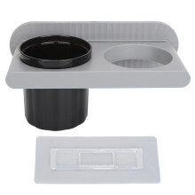 Supporto per asciugacapelli da parete, organizer impermeabile e resistente all'olio con tazza rimovibile e foro per avvolgere il cavo, senza bisogno
