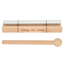 Sino de corda suave com eco, ideal para gestão de sala de aula, meditação, mindfulness e alívio do estresse. Base em madeira de cerejeira.