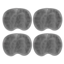 Escova de costas para o chuveiro, escova de pés com almofada de massagem para montagem na parede com cerdas de silicone macias e ventosas fortes