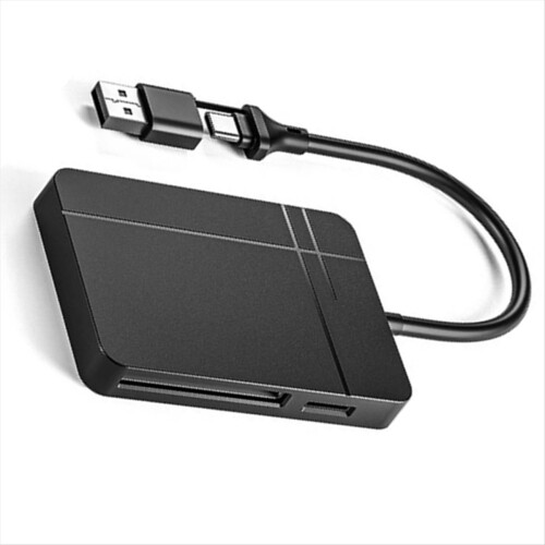 4-in-1 Memory Card Reader USB A/USB C to MS TF SD 1