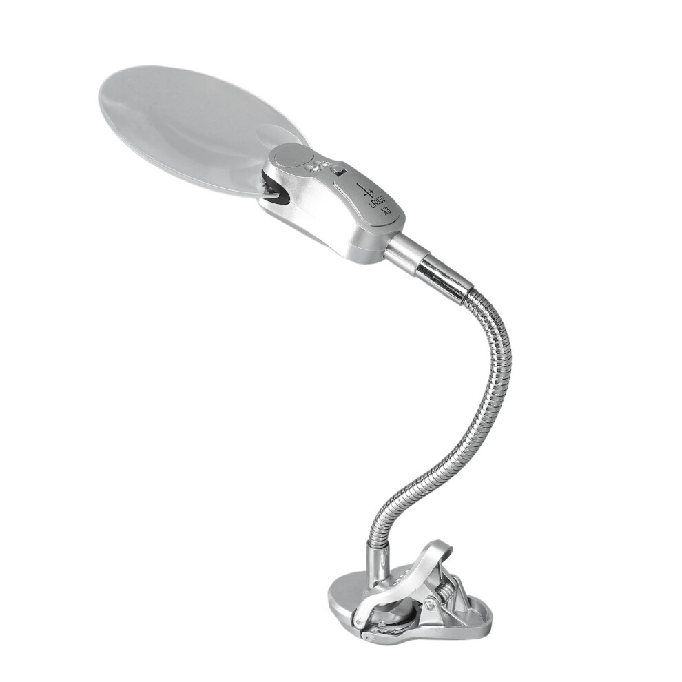 Light Adjustable Flexible Gooseneck Magnifying Lamp With For Reading & Crafts