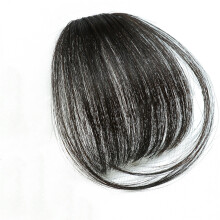 Wispy Bangs Clip In, Natural Real Human Hair Style Front Fringe Hairpiece, Synthetic Fibre Clip On Bangs for Women, Perfectly Shape Your Face Design,