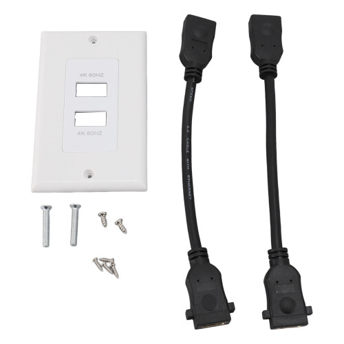Επιτοίχια βάση με HDMI Keystone, υποστήριξη 4K UHD και ενσωματωμένο πίνακα διαχείρισης 2
