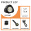 40 Meter Waterproof Diving Fill LED Light 1000LM O 6