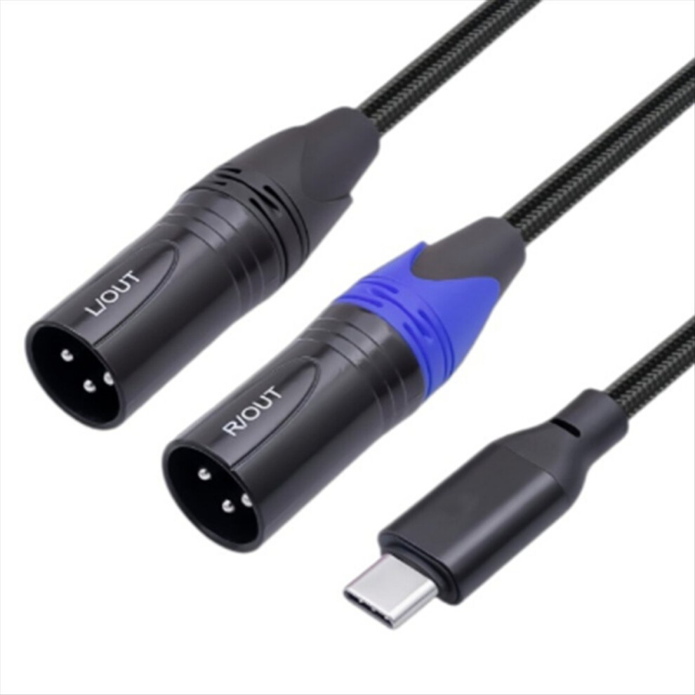Braided Type C To Dual Xlr Male Output Audio Cable 4853202201944