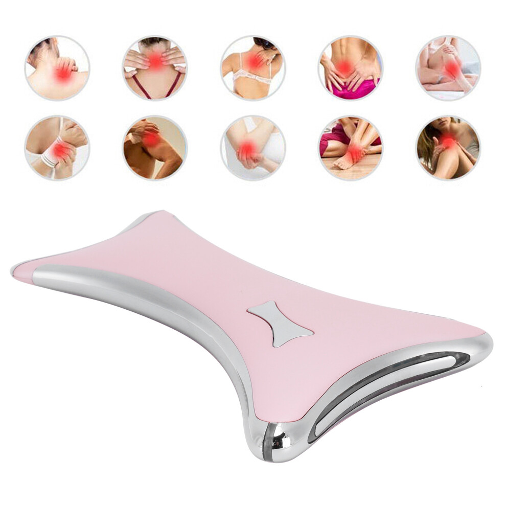 Pink Usb Vibration & Heating Gua Sha Board Â Electric Scraping Massager