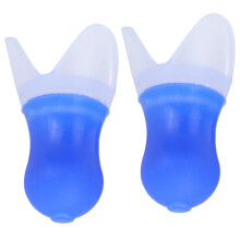 Swimming & Flying Silicone Ear Plugs Waterproof Noise Reduction Blue L+Box