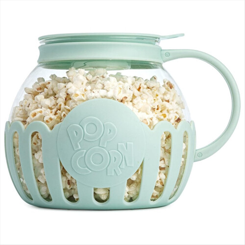 Microwave Popcorn Popper with Temperature Safe Gla