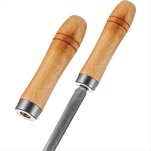 10 Pcs Wooden File Handle with Strong Metal Collar 1