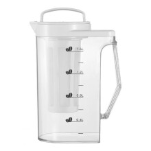 Stor Vattenkanna 1,6 Liter, Idealisk för Kylskåp, Lämplig för Varma och Kalla Drycker, Perfekt för Iste, Juice och Drycker