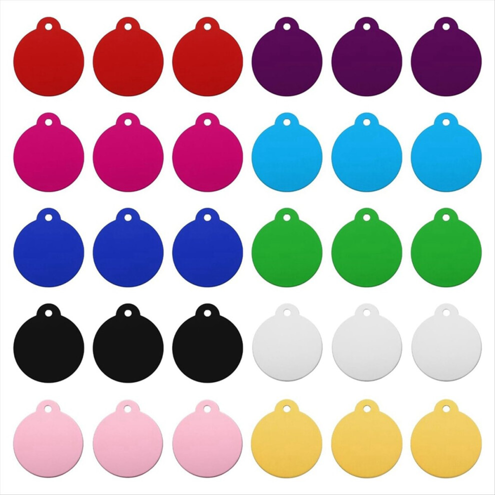 30Pcs Round Laser Engraving Blanks Tags, Stamping 4854180847964