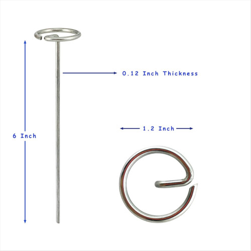 100Pcs 6Inch Garden Staple Anti-Rust Galvanized St 2