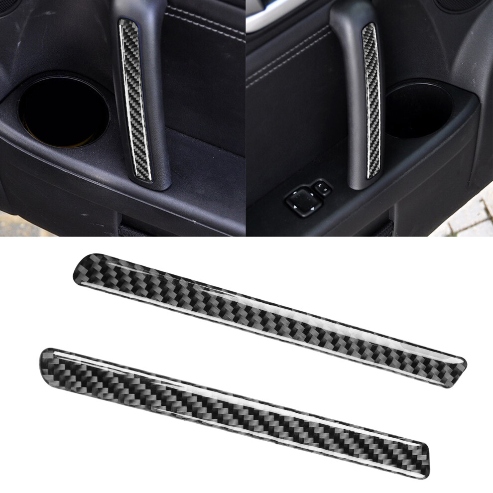 2Pcs Car Interior Door Armrest Cover Fit Mazda Mx-5 Nc 2009-2015 Carbon Fiber 9321378984503