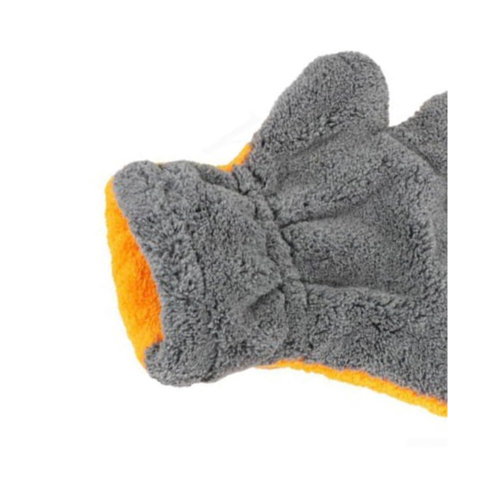 Car Wash Mitt Gloves 29X25cm Superfine Microfiber For Vehicle, Glass And Furniture Cleaning Gray/Orange 9187378812723