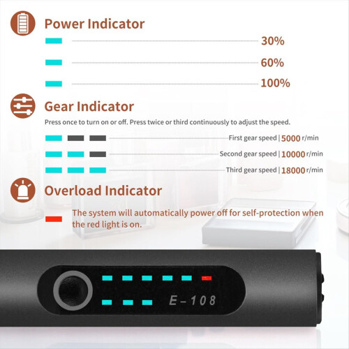 Engraving Pen with 37 Bits, USB Rechargeable Cordl 2