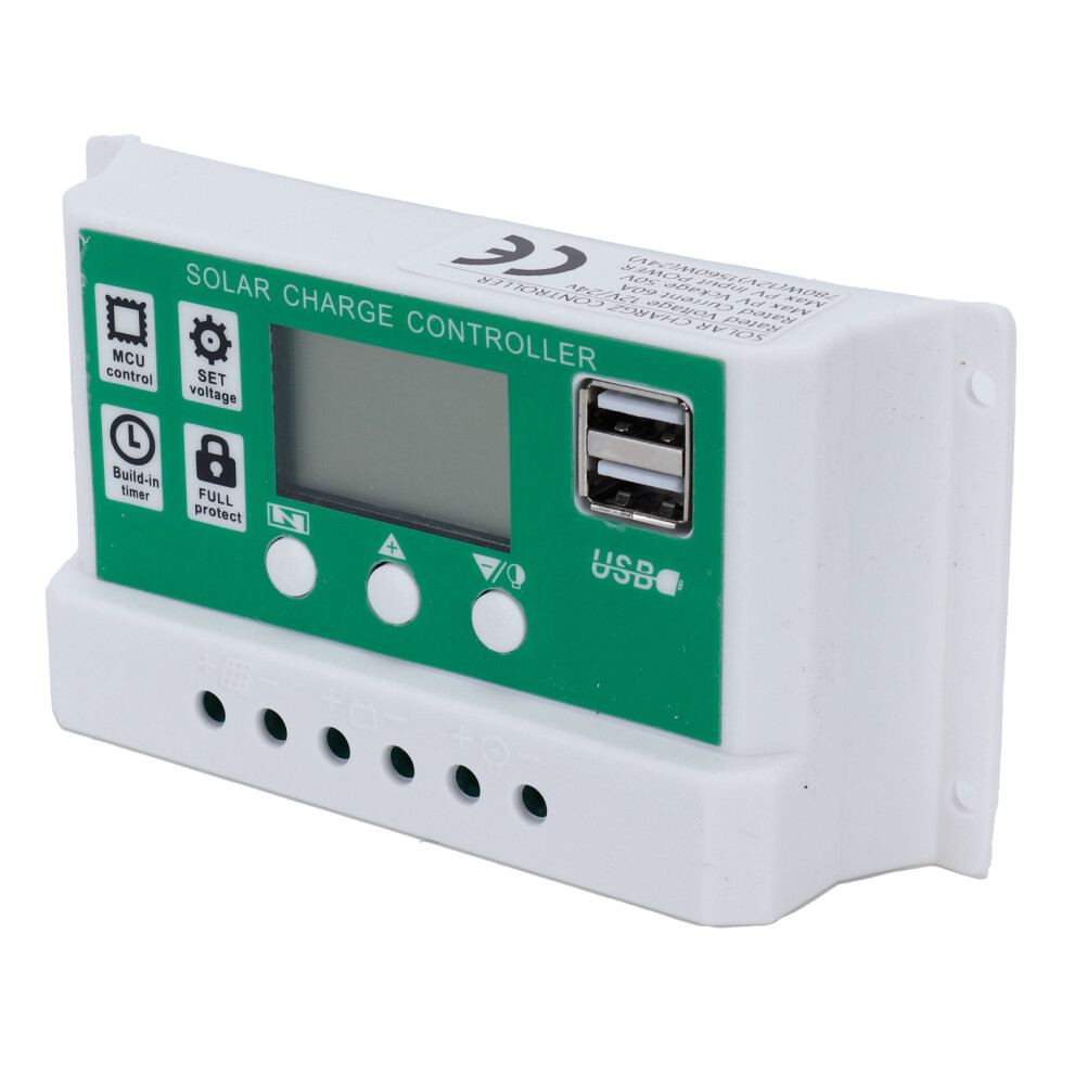 60A 12V/24V Pwm Solar Charge Controller 13.5X7x3.2cm Lcd Display 4931378987753