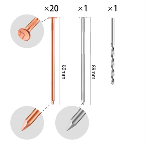 20 Pcs Copper Nails for Killing Trees, Stumps & - 1