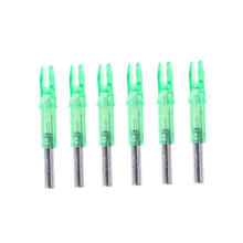 Green LED Lighted Arrow Tails 12 Pack Internal End Fit Shaft Bow Accessories Archery Nocks For Targeting Night Tracking