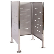 Mülltonnen-Zaun MCW-J55, Mülltonnenverkleidung Mülltonnenaufbewahrung, 150x85x85cm Metall