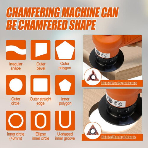Chamfering Machine,Handheld Air BevelingMachine Pneumatic Tool Air Beveling Tool  Beveler Set 2 1