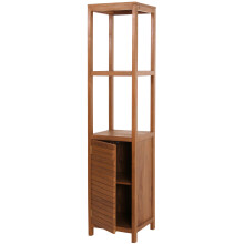 Teak-Regal MCW-M84, Badschrank Badregal Badezimmer, hochwertiges B-Grade-Teak (Kernholz, 20-30 Jahre), 180x40cm