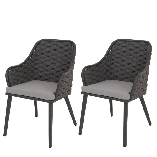 Chaise de jardin MCW-O16 (lot de 2)