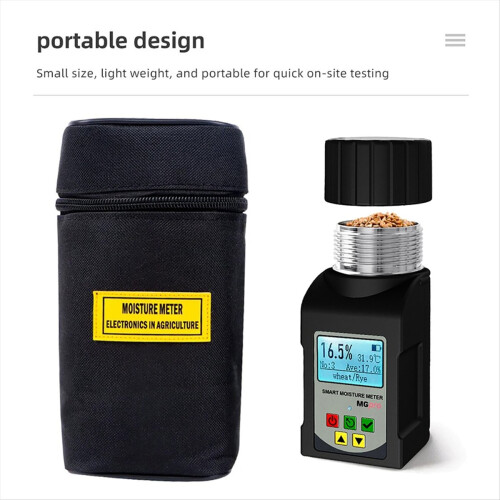 5-in-1 Portable Grain Moisture Meter, 25 Grains,Sm 2