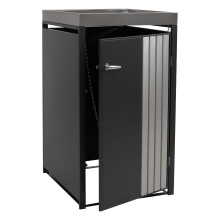 1er-Mülltonnenverkleidung MCW-O67, Mülltonnenbox mit Pflanzkasten, Metall 125x68x84cm 35kg