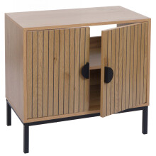 Waschbeckenunterschrank MCW-O42, Schrank Badezimmer Badschrank mit 2 Türen, MDF Melamin 62x63x35cm