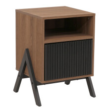 Nachttisch MCW-O40, Kommode Beistelltisch Nachtschrank Schrank, Schublade MDF Metall Melamin 59x40x40cm