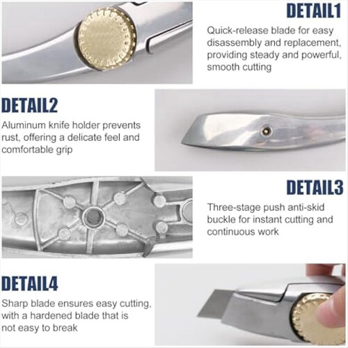 Roofing Knife,2Pack Carpet Knife with Replacement 2