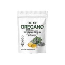 Oil of Oregano Black seed oil 6000mg Nutrition Gels & Chews 180 Count 25-26