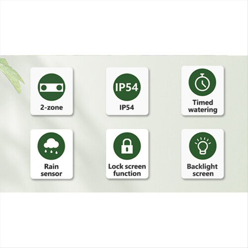 2-Outlet Water Timer Automatic Timed Irrigation Sy 2