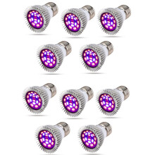 Jiaxu lighting 10pcs AC85V265V LED Grow Light Full Spectrum 18 Leds E27